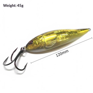 Señuelos de Pesca Artificiales de Plástico Personalizados de Fábrica, Tipo Cuchara y Lápiz, Realistas, Hundibles, Duros, con Anzuelos - Product Image 4