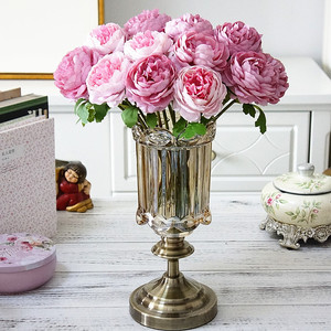 All'ingrosso di seta singolo gambo Ranunculus fiore singolo ramo fantasia piccola rosa del tè per la casa di nozze decorazioni fotografiche - Product Image 2