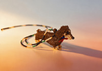 Collier pendentif chiot 3D personnalisé mignon, fait main avec perles Miyuki, accessoires de fête