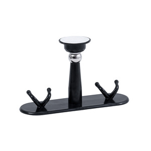 Robe <b>Hook</b> With Suction Cup Mount And Door Stopper For <b>Bathroom</b> Use Minimalist Design Metal Construction Easy Installation - Product Image 1
