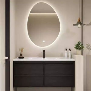 European Antique Bathroom Vanity Cabinet With Smart <b>Mirror</b> Luxury Solid Wood Floor Mount Hotel Washroom Furniture - Product Image 5