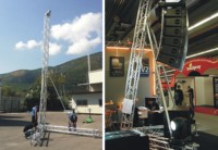 Sistema de armazón de torre de elevación de altavoz, armazón de torre de armazón de matriz de línea de escenario