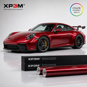 ฟิล์มหุ้มรถยนต์ XP3M สีแดงเมทัลลิกชนิดน้ำ เงาแบบเมทัลลิก TPU ความหนา 7.5 มิล ซ่อมแซมตัวเองได้ ป้องกันรอยขีดข่วน ป้องกันการเหลือง - Product Image 5
