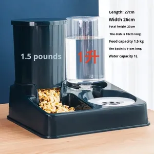 Commercio all'ingrosso Pet <span class=keywords><strong>2</strong></span> in 1 doppia ciotola automatica acqua potabile gatto ciotola acqua potabile cane e gatto alimentatore automatico - Product Image 5