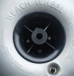 Paquete de <span class=keywords><strong>2</strong></span> neumáticos de carrito de playa de PVC de 12 pulgadas, ruedas de arena de repuesto, bomba de aire, Kayak <span class=keywords><strong>Dolly</strong></span>, carrito de canoa, andador rodante, piezas de silla de playa - Product Image 3