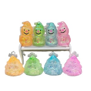 ของเล่นบีบตุ๊กตาหิมะวิบวับ TPR สควิชชี่ ของเล่นบีบคลายเครียด ของเล่นนุ่มนิ่มสำหรับเด็กและผู้ใหญ่ในช่วงคริสต์มาส - Product Image 3