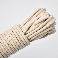 Corde en coton tressée à la main, corde à linge, corde souple, résistante à l'usure, flexible, corde de suspension antidérapante
