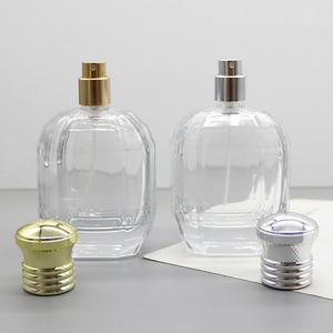 Flacon pulvérisateur carré transparent de 100 ml en verre blanc cristal avec clip, flacon de parfum vide pour emballage cosmétique en boîte - Product Image 3