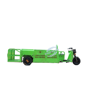 Triciclo Eléctrico de 6 Cubetas para Transferencia de Basura con Transportador de Cadena y Diseño de Plataforma Plana, Capacidad de Carga de 100-200 kg para Cocina de Restaurante - Product Image 2