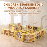 Meubles pour tout-petits en bois à bords doux, design moderne Moetry, table, chaise et armoire anti-chocs pour la maternelle et l'école
