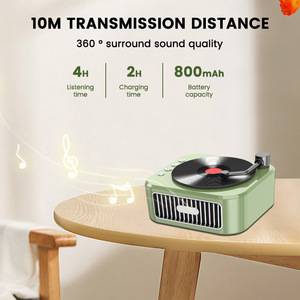 Altavoz Bluetooth Retro, reproductor de música Retro clásico, sonido estéreo, decoración portátil, Mini altavoces, reproductor de música de viaje - Product Image 4