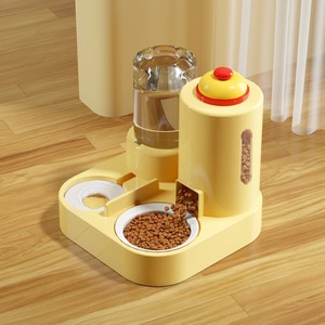 New <b>Automatic</b> 2-in-1 Food Feeding <b>Water</b> Feeding Device Pets Feeder Small Bell <b>Water</b> <b>Dispenser</b> Cat Bowl Pet Supplies for Cats - Product Image 3