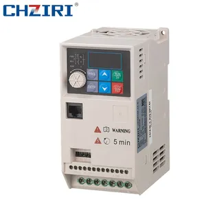 CHZIRI konverter frekuensi variabel 0,75kw 4.5A, konverter fase tunggal 220V 50hz hingga 60hz untuk Barang Spot