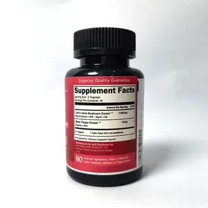 Özel etiket OEM ek kapsül <span class=keywords><strong>Ganoderma</strong></span> Lucidum özü toz kapsül <span class=keywords><strong>Lingzhi</strong></span> <span class=keywords><strong>Reishi</strong></span> özü mantar kapsül - Product Image 6