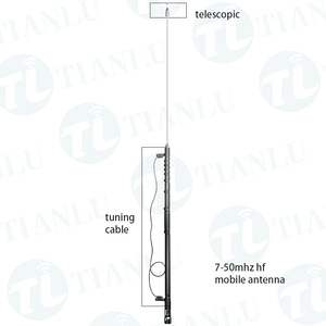 1,3 м HF 3-50 мГц антенна и тройное сильное магнитное основание, кабель настройки с регулируемой частотой, телескопическая внедорожная автомобильная антенна - Product Image 2