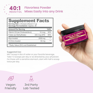 Complément alimentaire en poudre personnalisé Myo-Inositol et D-chiro Ovasitol avec Vitamine D3 pour soutenir la santé hormonale et les cycles réguliers - Product Image 6