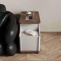 Salon Moderne Simple Mobile Table Basse Ménage Petit Canapé Côté Plusieurs Tables D'extrémité En Bois Massif Chariot De Stockage De Levage