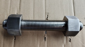 Tiges filetées intégrales résistantes à l'érosion en acier allié Hastelloy X N06002, matériau spécial OEM DIN 976 ASME B18.31.2, M4-M90, avec écrous - Product Image 5