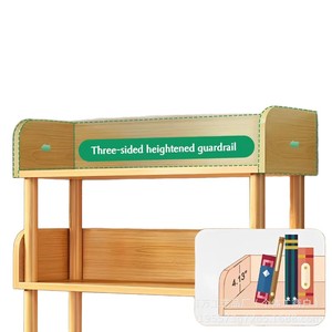 Wooden Multi Tier Bookshelf 4 Layers Space Saving Storage Rack For Living Room <b>Bedroom</b> Display <b>Shelf</b> - Product Image 5