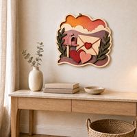 Plaque de lettres personnalisée en contreplaqué peuplier découpée au laser pour boîte aux lettres de la Saint-Valentin, pour cadeau de la Saint-Valentin en gros, conforme CPSC EFiling, DDP