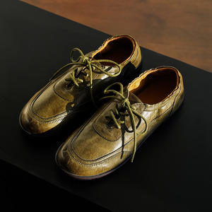 <span class=keywords><strong>Derby</strong></span> da <span class=keywords><strong>Donna</strong></span> con Punta Tonda, Nuovi Arrivi Primavera 2026, Scarpe Basse Casual Allacciate in Vera Pelle Lavata, Comode - Product Image 1