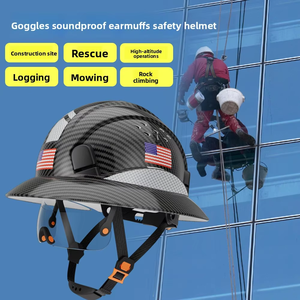 قبعة بلاستيكية صلبة بحافة كاملة HDPE معتمدة من en396 ، مقبض جرافيتي من 6 نقاط على شكل حرف V ، حواف واسعة وحافة كبيرة - Product Image 2