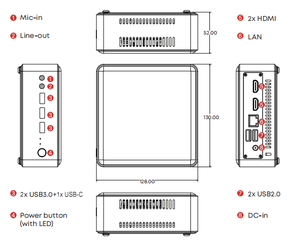 Mini PC 11 Pro Core I5-11320H con IA para Computación, 32GB DDR4, Memoria de Video GDDR4, Procesador de 4 Núcleos, SSD con Huella Dactilar - Product Image 6