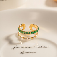 Sens du design conception de niche bague en zircon de luxe de haute qualité en gros