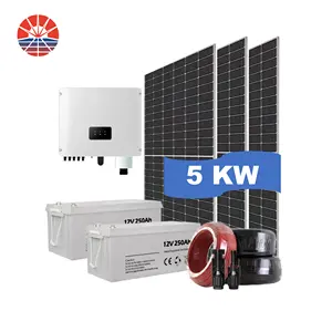 REDSUN Solar System 5Kw Complete for Business PV System Solar Kit for Home Sun Power Solution 5000W Price