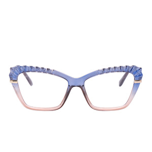 Cat Eye <b>Eyeglasses</b> <b>Frames</b> Full Rim TR90 Anti Blue Light Women's 5023 Retro Clear Crystal Glasses - Product Image 4