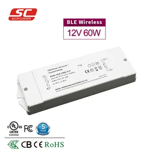 60w 12v BLE 5 many red green blue and other colorful wireless dimming led driver for led bar light