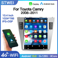 STWEI Android13 Carplay pour Toyota Camry 2007-2011 Écran de style Tesla Autoradio GPS Navigation Lecteur multimédia Stéréo 2Din 4G