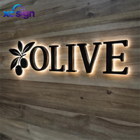 Enseigne en acrylique rétroéclairée par LED 3D personnalisée, cadre en acier inoxydable, transformateur AC, télécommande, Homekit, mariages, hôtels, bâtiments, bars