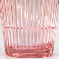 Transparent Rouge P.S. Gobelet à eau réutilisable monocouche de couleur unie à motif de dessin animé pour bars, salons de thé et usage domestique