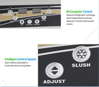 Machine à slush carbonaté à double réservoir pour cuisine commerciale avec moteur à économie d'énergie pour usage domestique et en restaurant