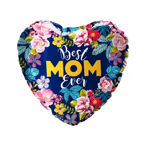 Semua gaya 5 inci Airfill hanya ibu terbaik Ever Coral bunga Foil balon untuk Selamat Hari Ibu Mama dekorasi