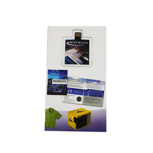 Clé Web <span class=keywords><strong>USB</strong></span> en plastique mince pour les brochures de conception de cadeaux promotionnels Portefeuilles Flyers Cartes papier - Product Image 1
