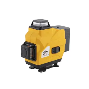 4D 16 line green laser level for building floor tiles self leveling rechargeable cross line laser