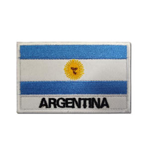 Insignia Bordada de Tela Chenille con la Bandera <span class=keywords><strong>Argentina</strong></span>, con Cierre de Gancho y Bucle - Product Image 5