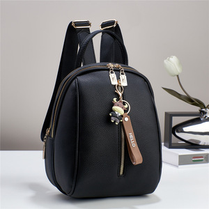 Sac à dos décontracté pour femme, nouveau style, en PU, tendance automne-hiver, sac de voyage scolaire grande capacité avec fermeture éclair, sac de shopping - Product Image 5