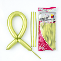 100 pièces/sac 260 Magic Weaving Twist Chrome Metallic Long Latex DIY Birthday Party Wedding Long Balloon