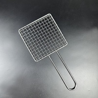 Grille de cuisson professionnelle en acier inoxydable poli pour barbecue avec poignée en U pour équipement de cuisson extérieur