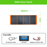 Panel Solar Monocristalino Plegable de 60W, Resistente al Agua, con 22% de Alta Eficiencia, Cargador Solar para Camping, RV y Uso Fuera de la Red