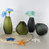 Vase en verre très vendu, vase en verre coloré nordique, vase à fleurs de luxe, décoration