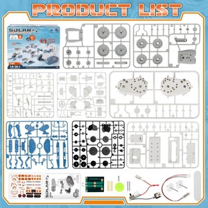 Kit de Creación de Robot Solar EPT 14 en 1, Juguete Educativo STEM para Experimentos Científicos, 191 Piezas, Juego de Modo Dual de Energía Solar y Batería - Product Image 6