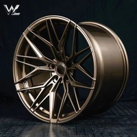 Nouvelles jantes Walle, 4 pièces, en alliage d'aluminium forgé, à rayons en Y, peintes bronze mat/noir brillant, 18-22 pouces, pour SUV et voitures de luxe, 5x114.3/5x120