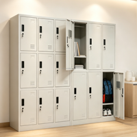Casier de vestiaire en acier à 6 portes avec serrure, armoire de rangement métallique pour employés et étudiants