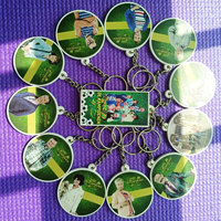 Porte-clés personnalisé en PVC souple avec impression CMJN, idéal pour les cadeaux promotionnels, les souvenirs de mariage et les fêtes