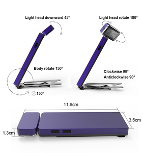 Custom Logo <b>LED</b> Bookmark Reading <b>Light</b> OEM Wholesale Rechargeable Clip-on Book Lamp 5 Colors Temperature Dimmable Eye Protection - Product Image 2