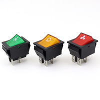 Interrupteur à bascule 30A 250VAC 2/4/6 broches ON-OFF, type bateau/navire, bouton poussoir d'alimentation avec voyant LED, montage sur panneau
